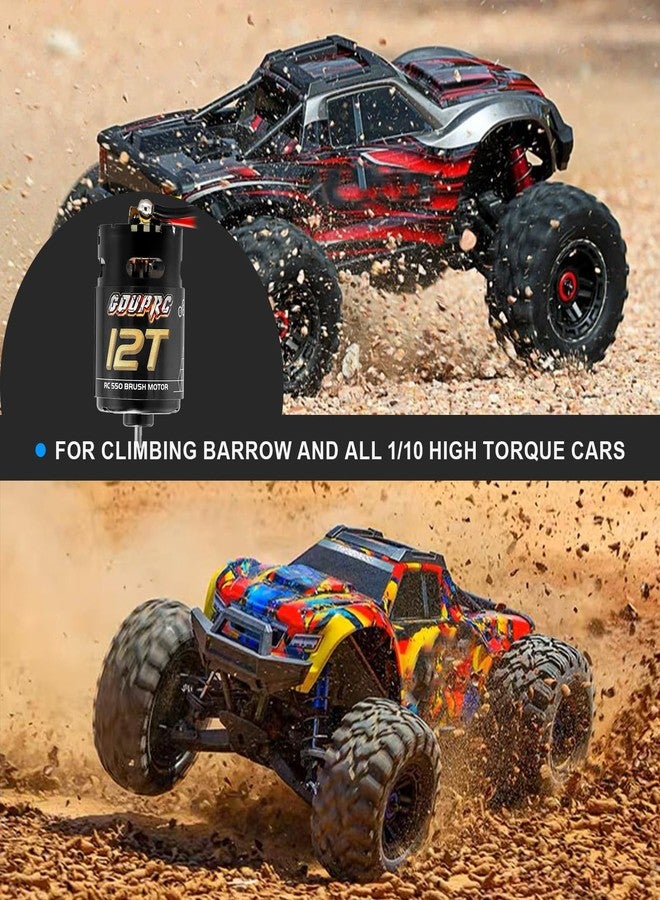 محرك GOUPRC 550 12T ذو فرشاة لسيارات Traxxas 1:10 RC Crawler و Axial SCX10 و TRX4 و TRX6 و AXI03007 و HSP و HPI و Wltoys RC وقوارب RC - Image 2